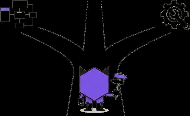 Algorise agent at a three-way fork in the road — Enable, Operate, or neither