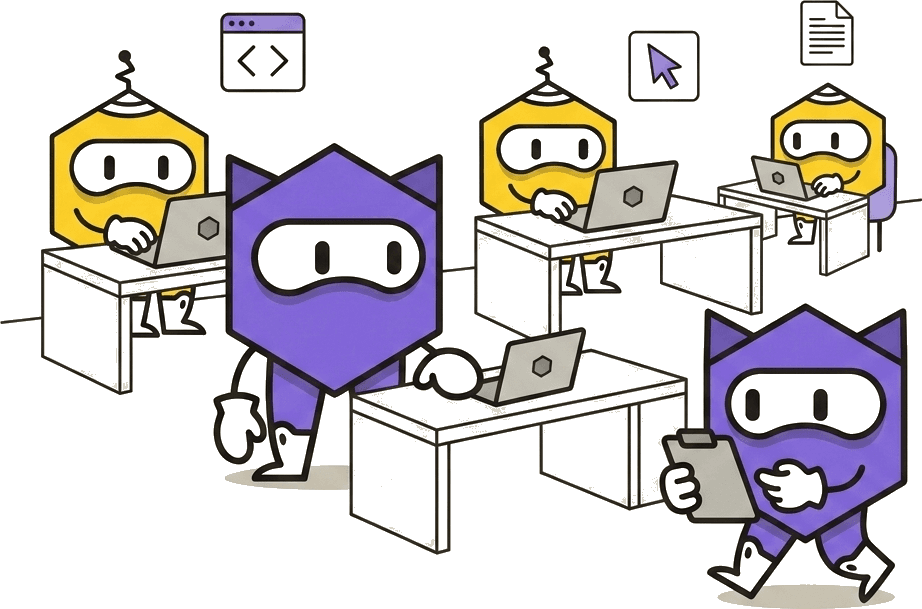 Algorise agents embedded on the floor with a team of employees at their desks
